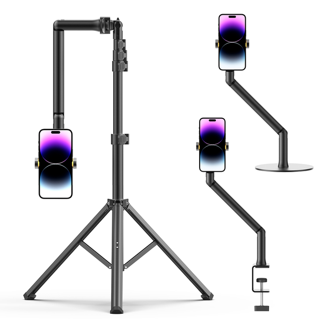 Factory Desk Clip Mount 360 Flexible Adjustable Arm Phone Holder for TikTok Live Streaming Photography Studio Content Creation
