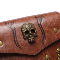 Viking Style suspendu médiéval argent pochette sac rétro taille cartable PU Faux cuir pochette ceinture sac fête accessoires sac à bandoulière