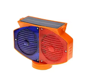 メーカー緊急ストロボライトソーラー式点滅赤青LED交通警告灯 - Product Image 2