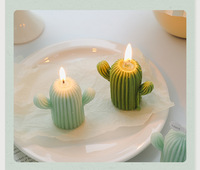 Cadeau de parfum de style créatif de cactus de bougie d'aromathérapie faite à la main