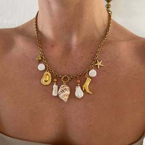 Collier pendentif DIY en forme de fer à cheval, bottes, thème vacances, bord de mer, dopamine, premium, nœud, accessoires transfrontaliers, composants coquillage - Product Image 2