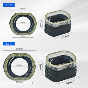 Lentille LED carrée de 2,5 et 3,0 pouces avec anneau halo Angel Eye pour éclairage automobile, en matériau PC, indice de protection IP65 - Product Image 1