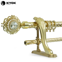 KYOK Elegant Marble 28mm Tringle à rideaux avec accessoires de qualité supérieure Tringles à rideaux et composants