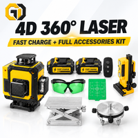 Niveau laser vert 4D GUANDE 16 lignes 505-520nm, outil d'alignement industriel électronique auto-nivelant avec trépied