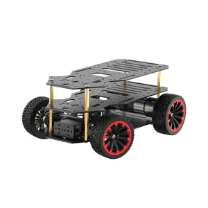 Hiwonder ensamblado <span class=keywords><strong>5KG</strong></span> carga Ackerman <span class=keywords><strong>Robot</strong></span> coche Metal chasis Dual codificador Motor rueda delantera dirección engranaje ROS <span class=keywords><strong>Robot</strong></span> Base Kit - Product Image 1