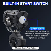 Nouveau couvercle de protection Super lumineux blanc jaune rouge diable oeil lentille moto phare LED 12V Super longue durée de vie de la batterie