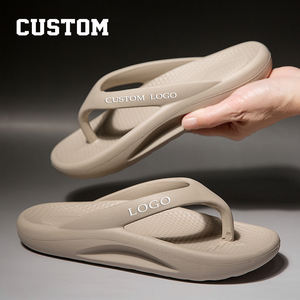 Tongs de plage d'été de haute qualité, logo personnalisé, tongs plates en caoutchouc pour femmes, tongs en EVA pour hommes, logo original, tongs personnalisées avec logo - Product Image 1