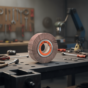 Disque abrasif à lamelles en tissu corindon 200x50x54 mm grain 320 avec trou pour le meulage - Product Image 3