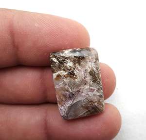 High Quality 3-Piece Natural Purple Charoite Loose Gemstone Set Smooth Multi-Shape Flat Back Cabochons Wholesale - Product Image 4