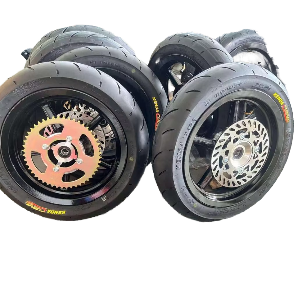 New 12 Inch Supermoto Front Rear Plate Wheels Gears Sprockets 90/90 ...