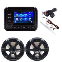 Kit stéréo marin H-833+H-058 Radio de bateau Bluetooth Stéréo étanche Récepteur Bluetooth Unité principale + Haut-parleurs 6,5 pouces 200 W