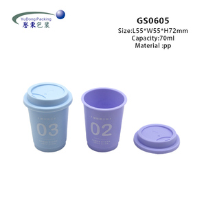 Maquillaje Forma de taza de café PP 15ml <span class=keywords><strong>70ml</strong></span> Crema facial Envases de gel para el cabello Frasco de plástico vacío con tapas al por mayor - Product Image 4