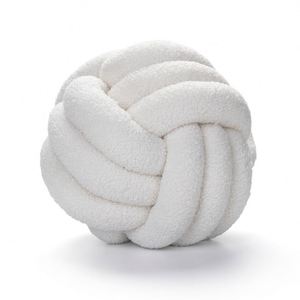 Home Decor Soft Knot Ball Velvet Round Throw Pillow <b>Cushion</b>-Ergonomic Flame Retardant 22-28CM Diameter - Product Image 3