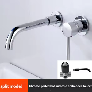 Robinet en laiton monotrou de haute qualité dissimulé à une poignée mitigeur de robinet d'eau chaude et froide moderne pour chambre salon parc extérieur - Product Image 2