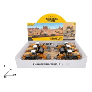 Ensemble de jouets de construction en alliage, modèle de chariot élévateur d'ingénierie à l'échelle 1:55 - Product Image 1