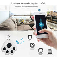 Mini traceur GPS pour animaux de compagnie Dog Claw, alarme Bluetooth intelligente pour téléphone portable, porte-clés, pendentif pour animaux, localisateur bidirectionnel anti-perte, IP67, plastique