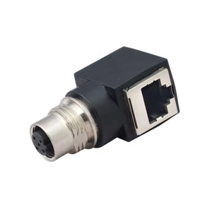 Adaptateur M12 8 broches mâle X-Coding vers RJ45, boîtier PC étanche IP68 avec contacts plaqués or, température de fonctionnement -40~+85°C - Product Image 3