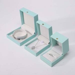 High End Jewelry <b>Set</b> Box Luxury Custom Rigid Hinged Leather Jewelry Gift Box Velvet Insert Foil Stamping Custom Logo Wholesale - Product Image 2