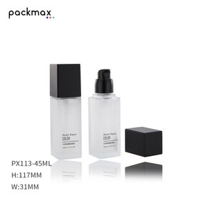 40ml square glass <b>foundation</b> bottle — suitable for liquid <b>foundation</b>, serum, essential oil, and BB cream. Hot selling model - Product Image 2