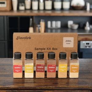 Kit d'échantillons d'agent aromatisant Flavolink - 15 saveurs (crevettes, poulet, porc et bœuf) pour la fabrication alimentaire, certifié Halal - Product Image 2