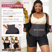 Faja colombiana de compresión postquirúrgica de cuerpo completo, moldeadora de abdomen y levanta glúteos, talla grande