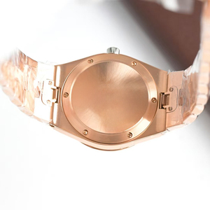 Modern Socialite <b>Rose</b> Gold Green Face Timepiece Automatic Date Female Premium Diamond Ring Luxury Sporty Waterproof - Product Image 4
