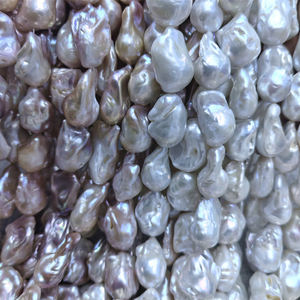15-16mm blanc violet couleur naturelle perles de culture d'eau douce en vrac grand brin de perle <span class=keywords><strong>baroque</strong></span> pour la fabrication de bijoux à bricoler soi-même - Product Image 2
