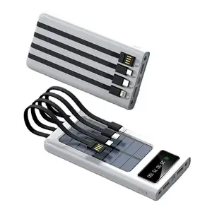 Portable mobile charger 8000mah 30000mah solar power banks & power station power bank for mobile tablets camera speakers