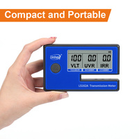 LS162 LS162A Compteur de transmission solaire Compteur de teinte de fenêtre portable Vlt Compteur de transmission de film solaire Testeur de teinte de fenêtre de film
