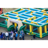Maison hantée gonflable d'Halloween de taille personnalisée labyrinthe hanté gonflable labyrinthe gonflable d'obstacles à vendre