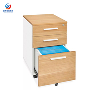 Armoire latérale haute en acier moderne verrouillable, 3 tiroirs, organiseur de documents en métal pour mobilier de bureau, usage extérieur et scolaire