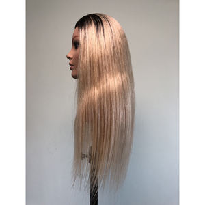 Cabeza <span class=keywords><strong>de</strong></span> Maniquí Europea con Color Degradado para Peluquería, Cabeza <span class=keywords><strong>de</strong></span> Entrenamiento <span class=keywords><strong>de</strong></span> Estilo Liso con Hombro para Corte <span class=keywords><strong>de</strong></span> Cabello y Trenzado - Product Image 5