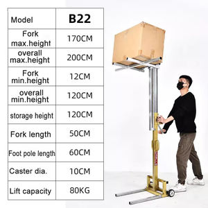 Mini apilador <span class=keywords><strong>manual</strong></span> portátil ligero para descarga de elevación apilamiento-<span class=keywords><strong>polipasto</strong></span> 60KG,80KG - Product Image 6