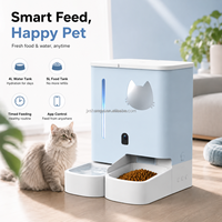 Distributeur automatique intelligent 2-en-1 pour animaux de compagnie, grande capacité 5L, écologique, moderne, avec caméra, pour chats et chiens