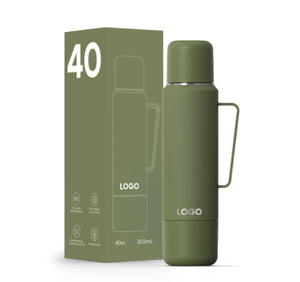 1.2L/40oz Venta caliente Popular Gran <span class=keywords><strong>capacidad</strong></span> Frasco de vacío de doble pared <span class=keywords><strong>Olla</strong></span> de viaje de acero inoxidable con dos tazas para compartir - Product Image 5
