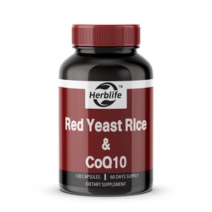 Cápsulas de Arroz Rojo Fermentado y CoQ10 para Adultos, Suplementos Herbales, Venta Caliente OEM/ODM - Product Image 1