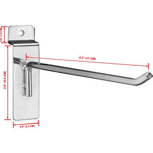 ตะขอแขวนผนังแบบมีร่องโลหะคุณภาพดีสำหรับแสดงอุปกรณ์เสริมโทรศัพท์มือถือ - Product Image 3