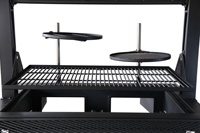 Barbecue au charbon de bois pliable réglable argentinien en acier inoxydable avec manivelle pour la maison et le camping