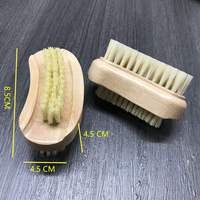 Brosse à ongles en bois naturel en forme de rein, personnalisable avec logo, à poils de sisal doux et durs, pour exfoliation des mains et des pieds, écologique, vente en gros
