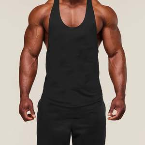 Camiseta sin mangas de punto para hombre, licra, poliéster, transpirable, color liso, ropa deportiva para entrenamiento - Product Image 3