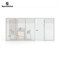Cloison modulaire insonorisée en verre SpaceUnited, séparateur de pièce amovible pour bureau