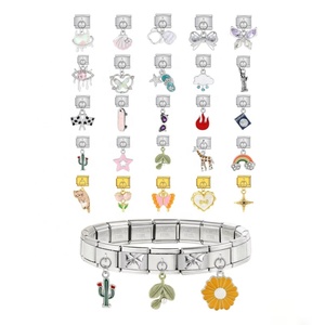 Hot Sales Fashion <b>Animal</b> Passport Bow Italian Charm Pendant Link Fit 9mm Stainless Steel Jewelry Bracelet Making DIY Beads Gift - Product Image 1