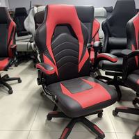 La chaise de bureau exécutive inclinable et réglable présente un dossier haut en cuir PU et une base en nylon avec un design ergonomique