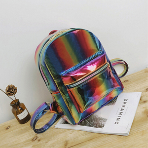 Sac à dos scolaire imperméable en PVC avec laser arc-en-ciel, vente chaude - Product Image 5
