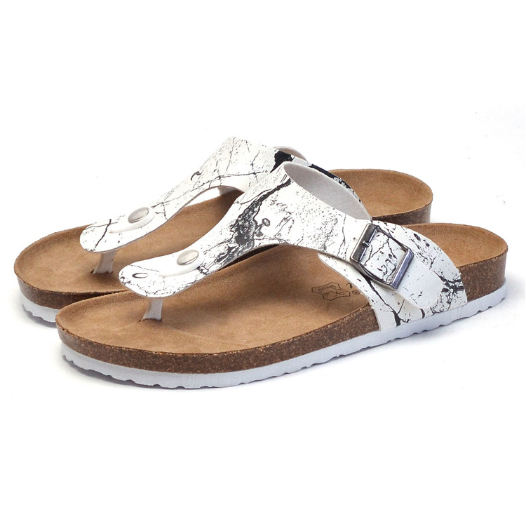 2021 Fashion Cork Beach Slippers Summer Slides Footwear Flip Flops Men Leather Sandals Women