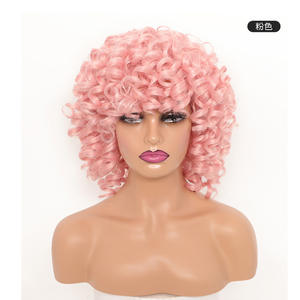 Existencias de fábrica Balayage Full Curly Remy Grade <span class=keywords><strong>Cabello</strong></span> humano para cortar Peluca sin pegamento Blue ZOO Brand Blonde Mix Rainbow Honey Brown - Product Image 4