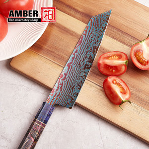 Cuchillo <span class=keywords><strong>de</strong></span> <span class=keywords><strong>Chef</strong></span> Japonés <span class=keywords><strong>de</strong></span> Alta Calidad sin Núcleo <span class=keywords><strong>de</strong></span> Acero <span class=keywords><strong>de</strong></span> Damasco Personalizado Cuchillería <span class=keywords><strong>de</strong></span> Ultra Nitidez con Hoja Azul - Product Image 2