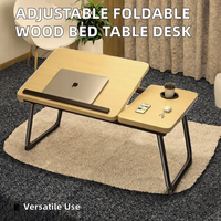 Table de lit pliable et réglable en bois GRACECOASTER, table d'étude pour dortoir, bureau d'ordinateur à domicile, support de tasse pour fenêtre en baie pour enfants