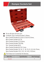 Outils à main professionnels, outils pour véhicules de norme allemande, jeu de douilles pour amortisseurs, coffret d'outils