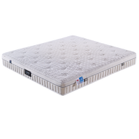 Matelas à ressorts ensachés saisonnier double face avec couche de confort hybride en fibre de glace et cachemire, support corporel 7 zones et housse amovible lavable